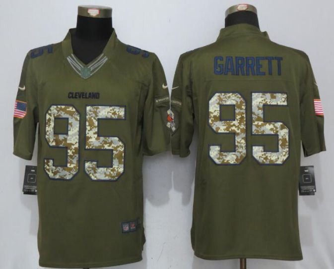 2017 NFL New Nike Cleveland Browns #95 Garrett Green Salute To Service Limited Jersey->chicago bears->NFL Jersey
